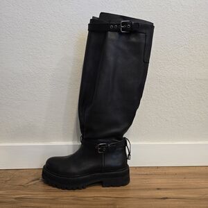 Zara Black Combat & Moto Boots